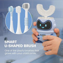 Well Before Kids U Shaped Electric Toothbrush with 5 Brush Heads, Ultrasonic, 5 Modes, IPX7 Waterproof Design (Spaceman, Grey Ages 2-7) Infinity Warehouse