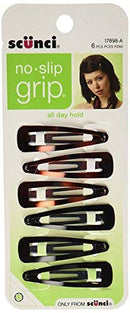 Scunci No Slip Snap Clips, 6ct, 5cm Scunci