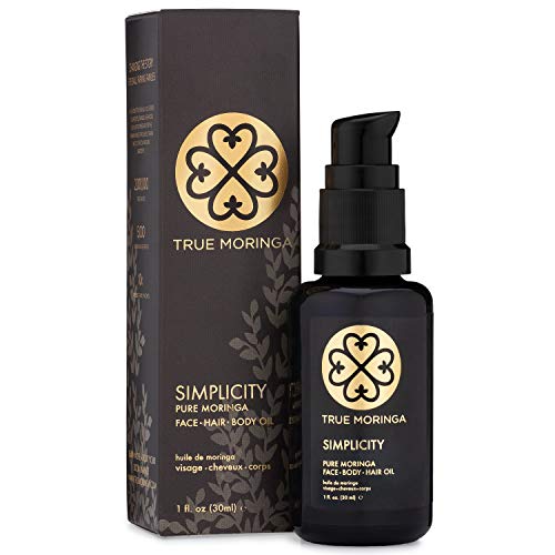 Face Oil - 100% Pure Cold-Pressed Moringa Oil For Face, Body & Hair - Anti-aging, Reduce Wrinkles, Even Skin Tone, Minimize Age Spots, Brightening by True Moringa (Moringa, 30 ml) True Moringa Store