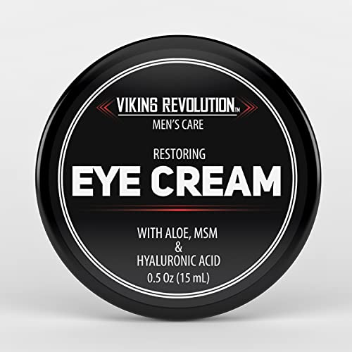 Viking Revolution Natural Eye Cream for Men - Mens Eye Cream for Anti Aging, Dark Circle Under Eye Treatment- Men's Eye Moisturizer Wrinkle Cream - Helps Reduce Puffiness, Under Eye Bags and Crowsfeet Viking Revolution