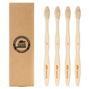 SeaTurtle Plant-Based Bristles Bamboo Toothbrush - Pack of 4 - Soft Natural Bristle for Sensitive Gums - Recyclable Biodegradable Zero Waste Eco-Friendly Sustainable Products SeaTurtle