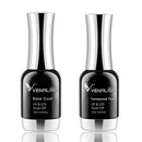 VENALISA 2 PCS 12ml Base Coat and Tempered Top Coat Nail Polish Gel Set UV LED Soak Off Shine Finish and Long Lasting V VENALISA