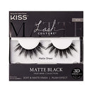 KISS Lash Couture Matte Black Faux Mink Collection, False Eyelashes 1-Pack, Soft Real Mink Texture & Matte Finish, High Impact Color, 3D Volume, Knot-Free Lash Band, Reusable, Matte Sheer, 1 Pair KISS