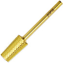 Premium Pana 3/32" Tapered Barrel Carbide Nail Bit -For Electric Dremel Drill Machine, Nail Art Design, Manicure, Pedicure, Nail File, Cuticle Clean etc. (Fine Grit- Gold) PANA