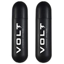 VOLT Grooming Instant Beard Color ECO 2 Pack Refill - Smudge and Water Resistant Quick Drying Brush on Color for Beards and Mustaches, Onyx (Black) VOLT