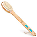 Back Brush Long Handle For Shower - Soft And Firm Double Sided Exfoliating Bath Body Scrub Brush for Men And Women - Use Back Showering Scrubber Wet For Washing/Scrubbing - Use Dry For Exfoliation GreenLeaf MAYDZ