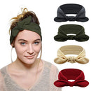 DRESHOW 4 Pack Bow Headband for Women Knotted Hair Band Facial Cloth Headbands DRESHOW