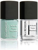 Dr.'s Remedy Enriched Nail Polish, Trusting Turquoise With Base Coat Dr.'s Remedy