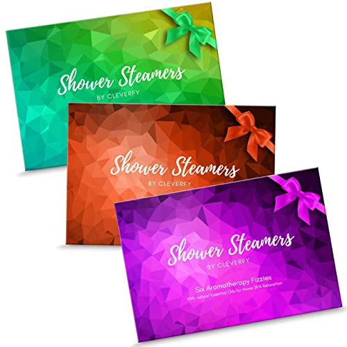 Cleverfy Shower Steamers 3 Pack - Every Shower Bombs Gift Set Includes 6X Aromatherapy Shower Steamers with Essential Oils for Relaxation CLEVERFY