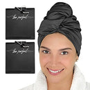 Microfiber Hair Drying Towel for Curly Hair - Smooth Microfiber, Ultra-Fine and Untextured - Fast-Drying, Undamaged, Tangle-Free Hair - (40 x 27.5 inches) - Black - The Perfect Haircare (2) THE PERFECT HAIRCARE
