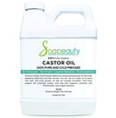 Castor Oil Organic Cold Pressed Unrefined | 100% Pure Natural Castor Oil Promotes Healthy Skin & Hair | Thickens Eyebrows & Lengthens Eyelashes | Sizes 4OZ to 1 Gallon | (32 OZ) Soapeauty