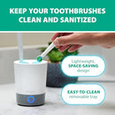 Steripod Brand UV Home Countertop Toothbrush Sanitizer, Reduces Harmful Microorganisms, Toothbrush Holder and Cleaning Station, Holds Four Toothbrushes Infinity Warehouse