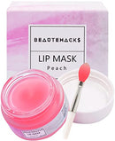 YUGLO Moisture & Collagen Booster Lip Sleeping Mask | Treatment to Restore, Hydrate & Plump Dry, Chapped Lips - Peach YuGlo