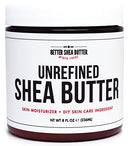 Unrefined African Shea Butter - Ivory, 100% Pure & Raw - Moisturizing and Rich Body Butter for Dry Skin - Suitable for All Skin Types - Use Alone or in DIY Whipped Body Butters - 8 oz Jar Better Shea Butter