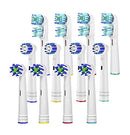 Replacement Brush Heads Compatible with Oral B,8 Pack Electric Toothbrush Heads Precision Clean Cross Action for Oral-b 7000/Pro 1000/9600/500/3000/8000 and More Voguish