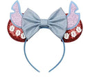 CLGIFT Rose gold Minnie Ears,Pick your color, Iridescent Minnie Ears, Silver gold blue minnie ears, Rainbow Sparkle Mouse Ears,Classic Red Sequin Minnie Ears (Lilo & Stitch) CLGIFT Store