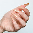 Nude coffin Extra long Coffin Press on false Nails- 20pcs ALLKEM