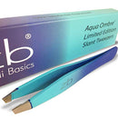 Zizzili Basics Tweezers - Limited Edition Aqua Ombré Slant Tweezer - Best Tweezers for Eyebrow, Hair Removal and Your Precision Needs Zizzili Basics