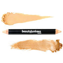 Eye Brightener Stick Highlighter - Eyebrow Concealer Duo Pencil Crayon Makeup, Creamy Matte Brow Shaper Definer, Shimmer for Highlighting Inner Corner, Gluten Paraben Cruelty Free, Warm Beige Beauty Junkees