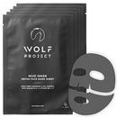 WOLF PROJECT | Men's Mud Mask Sheet For Face - Box of 5 - Pore Cleaner and Oil Control - Clarifying, Blackhead Removing, Korean Face Mask with Vitamin B3, C, E The Wolf Project Store