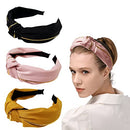Headbands For Women By World Top Designer,Cross Knot Hair Headband, Wrap With Fashion Soft Cloth,Comfortable Daily Wearing,Knot Headbands For Women,Fit For Women/Girls 3 Pack (La Paris) Exlinonline