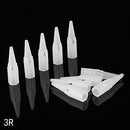 50PCS Clear White Eyebrow Tattoo Needle Tips Permanent Makeup Tattoo Nozzle Caps Disposable 1R/3R/5R/5F/7F (3R) HiTreasure