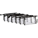 Sea Team 6-Pack Transparent Waterproof Cosmetic Bags with Zipper, Clear Vinyl Plastic Makeup Bags, Portable Travel Toiletry Pouch, Organizer, Pencil Case (Black, Small/8.9") Sea Team