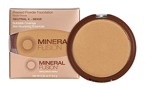 Mineral Fusion Pressed Powder Foundation, Neutral 4, 0.32 Ounce Mineral Fusion