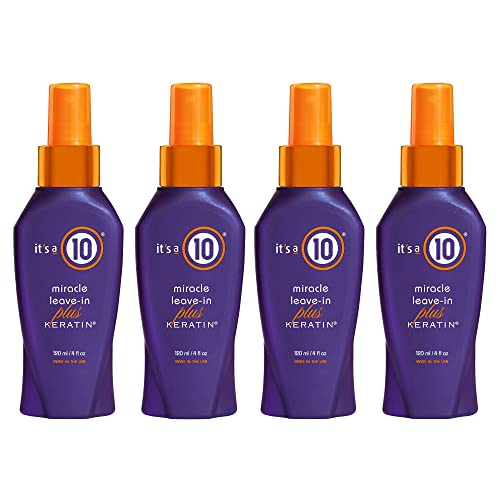 It's a 10 Haircare Miracle Leave-In Plus Keratin Spray, 4 fl. oz. (Pack of 4) It's a 10 Haircare