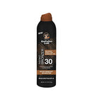 Australian Gold Continuous Spray Sunscreen with Instant Bronzer SPF 30, Immediate Glow & Dries Fast Water Resistant NonGreasy Oxybenzone Free Cruelty Free, Bronzer New, Orange, 6 Oz Australian Gold