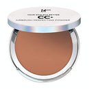 IT Cosmetics Your Skin But Better CC+ Airbrush Perfecting Powder - Deep (N) - Camouflage Pores, Dark Spots & Imperfections - With Peptides, Silk, Niacin & Hydrolyzed Collagen - 0.33 oz It Cosmetics