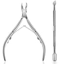 Ejiubas Cuticle Pusher Cuticle Nipper Stainless Steel Cuticle Trimmer Cuticle Remover Tool Set for Fingernails and Toenails Pedicure Manicure Tools Silver Ejiubas