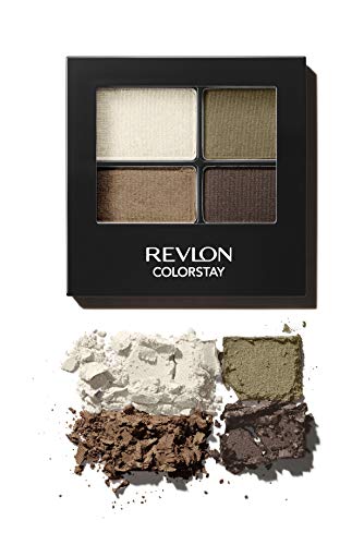 Revlon ColorStay 16 Hour Eyeshadow Quad with Dual-Ended Applicator Brush, Longwear, Intense Color Smooth Eye Makeup for Day & Night, Adventurous (515), 0.16 oz REVLON