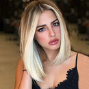 Ombre Blonde Lace Front Bob wigs Middle Part Bob Hair Wig for Women BLONDE UNICORN Straight Hair Wigs BLONDE UNICORN