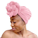 Rosemade 17 Solid Colors Women Head Wrap Hair Scarf Turban Soft Stretch Tie African Hijab Headwear Knit Jersey headwrap (Pink) Rosemade