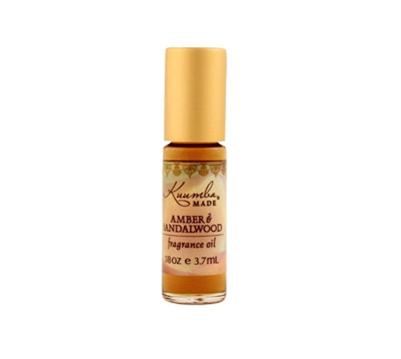 Kuumba Made Amber and Sandalwood Fragrance Oil Gift Set Two Bottles 18oz and 12oz Size, 2 Fl Oz Kuumba Made