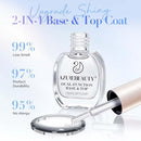 AZUREBEAUTY 2-in-1 Base & Top Coat Nail Polish, Clear Strengthener, Quick-Dry, High-Gloss Shine, Streak-Free, Gentle Formula for Easy At-Home Manicures Infinity Warehouse