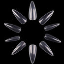 Makartt Stiletto Nail Tips, 500Pcs Full Cover False Nails Clear Press on Nails Acrylic Nail Tips Soak Off Nail Tips Clear Tips for Acrylic Nails with Bag, 10 Sizes Makartt