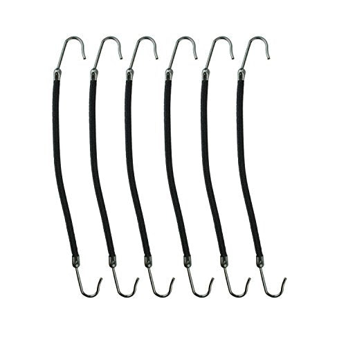 Kitsch Pro Bungee Hair Ties, Hair Ties with Hooks for Updos, Hair Bungee, Hair Elastics for Ponytails, Bungee Cord Hairties for All Hair Types, 6 Count, Black Kitsch