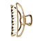 Kitsch Hair Clips, Metal Hair Claw Clips, Hair Accessories for Women, Large Hair Clip, Hair Clutch, 3 Inches Wide (Open Shape Claw Clip, Gold) Kitsch