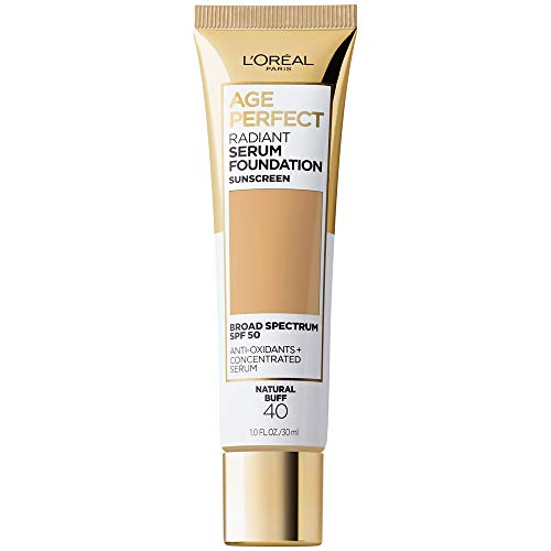 L'Oreal Paris Age Perfect Radiant Serum Foundation with SPF 50, Natural Buff, 1 Ounce L'Oreal Paris