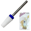 PANA Tapered Ceramic Nail Carbide Bit - Two Way Rotate use for Both Left and Right Handed - Fast remove Acrylic or Hard Gel - 3/32" Shank - Manicure, Nail Art, Drill Machine (Medium - M, Ceramic) PANA