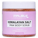 Malibu Organics Himalayan Scrub – All-Natural Body Exfoliant with Collagen and Stem Cells - Organic Body Scrub to Exfoliate and Moisturize Skin – Deep Cleansing Himalayan Pink Salt Scrub – 8.8oz Malibu Organics