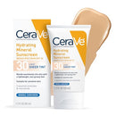 CeraVe Hydrating Mineral Sunscreen SPF 30 with Sheer Tint, Tinted Mineral Sunscreen with Zinc Oxide & Titanium Dioxide, Blends Seamlessly For Healthy Glow, Light, 1.7 Oz Infinity Warehouse