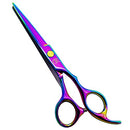 Professional Hair Cutting Shears,6 Inch Barber hair Cutting Scissors Sharp Blades Hairdresser Haircut For Women/Men/kids 420c Stainless Steel Rainbow Color (A) JAVENPROLIU