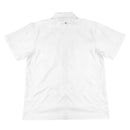 Barber Strong Barber Jacket, Men's White, Hair Repellent, Lightweight and Breathable Vented Side Panels, Features Easy Hair Removal and 2-Way Zipper Closure, M, Great for Pet Grooming Barber Strong