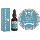 Bay Rum Beard Oil & Beard Balm Kit - Leave-in Conditioner & Softener - All Natural - Styles, Strengthens, Thickens & Softens Promoting Healthier Beard & Mustache Growth - Moisturizes Skin The Gentlemen's Beard