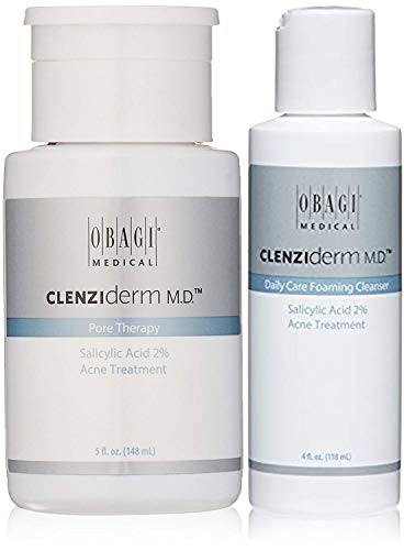 Obagi CLENZIderm M.D. Daily Care Foaming Cleanser Salicylic Acid 2% Acne Treatment And Obagi CLENZIderm M.D. Pore Therapy Salicylic Acid 2% Acne Treatment. Obagi Medical