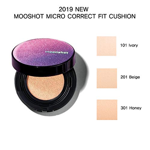 Moonshot Micro Correct Fit Cusshion#201 Beige 2019 NEW Faultless Cushioon Light Finish but Perfect Cover #Dab1079