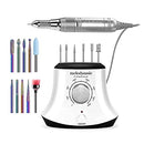 MelodySusie 30000 rpm Professional Nail Drill-Scarlet, High Speed, Low Heat, Low Noise, Low Vibration, Portable Electric Efile Drill with 10 PCS Rainbow Diamond Bits for Acrylics Gel Nails MelodySusie